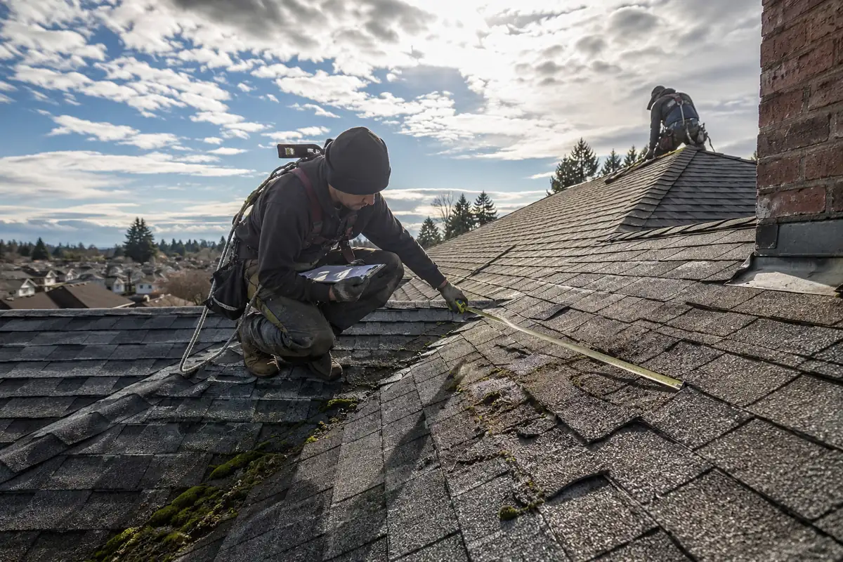 Roof Inspection underway on a property in Federal Way, WA